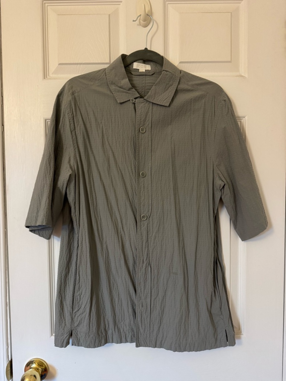 COS Grey Button Up